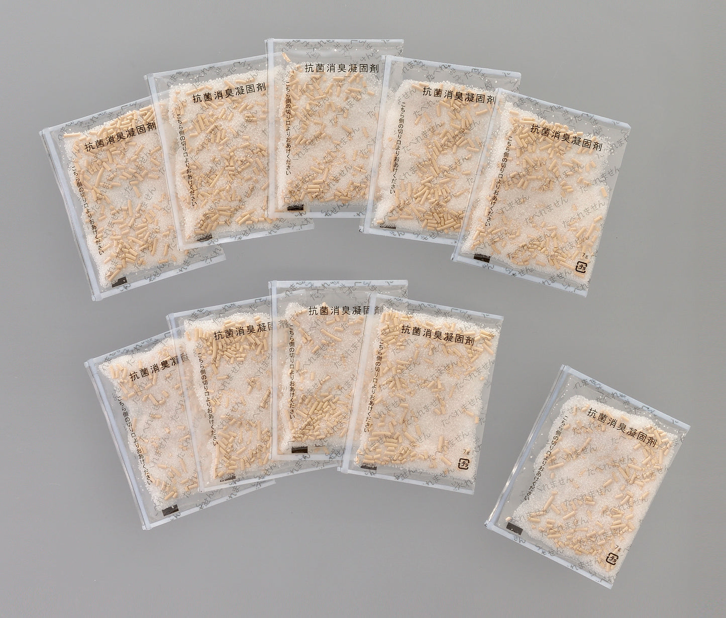 【国産品】抗菌消臭トイレの凝固剤(10個入り)カートンお入数100 (10x10袋)